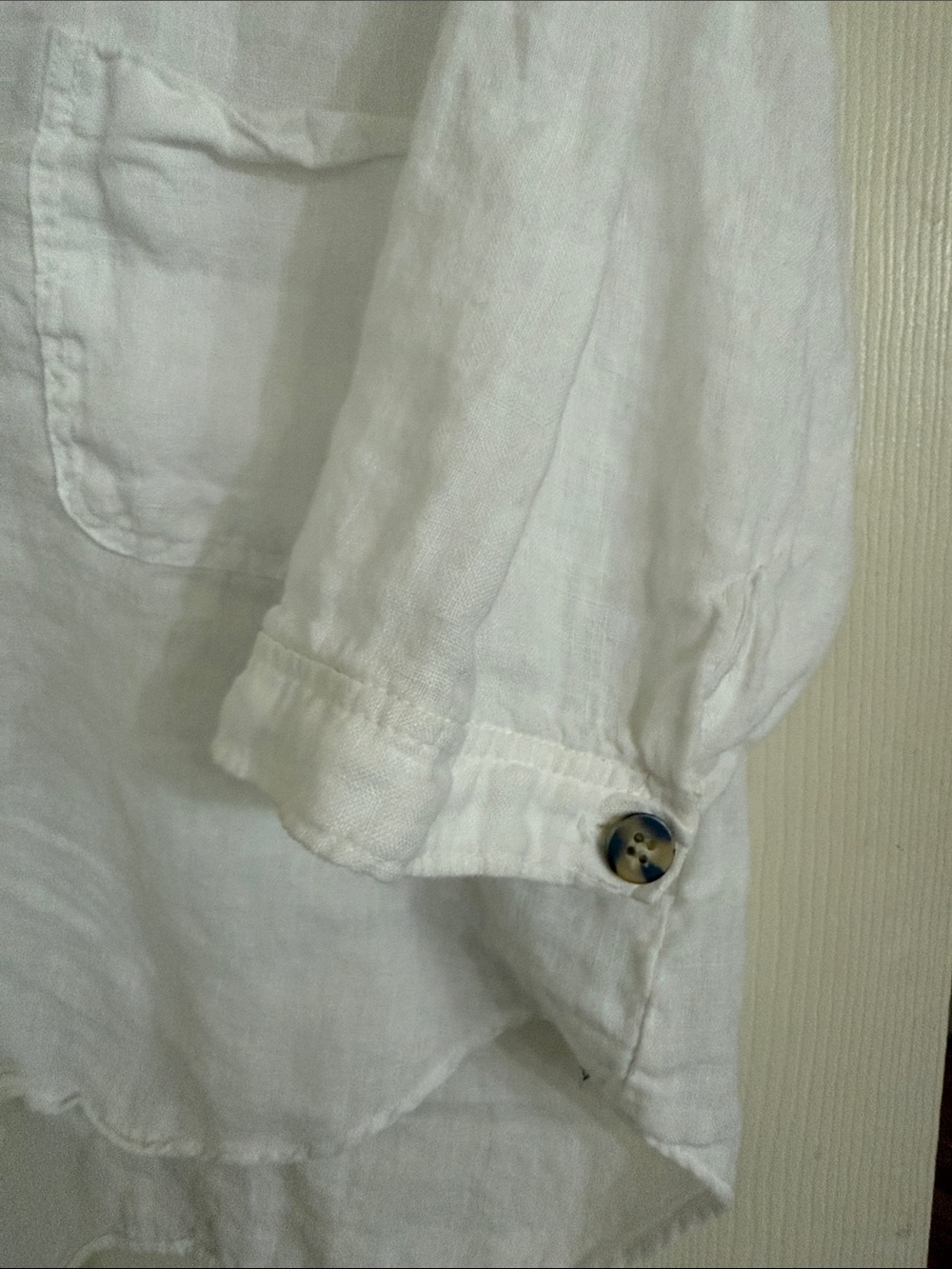 Zara White Short-Sleeve Button-Down Shirt - Picture 4 of 5